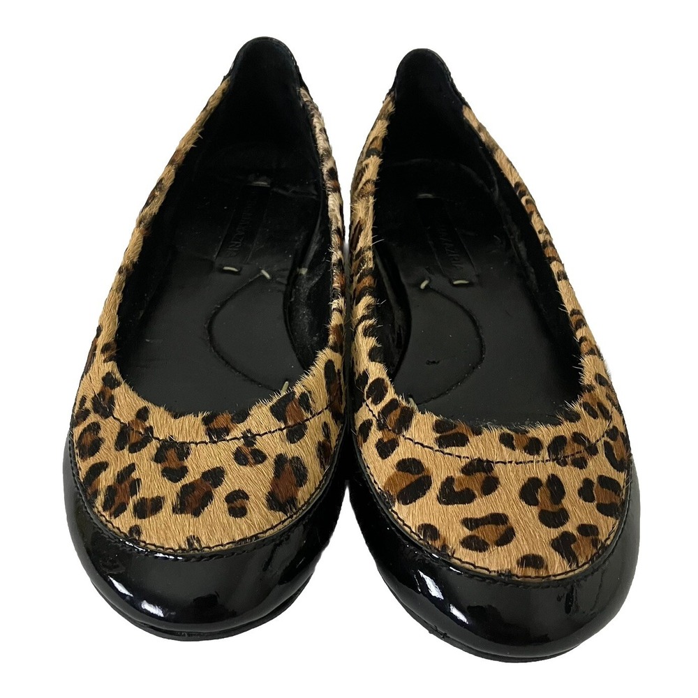 BCBGMaxAzria Leopard Print Flats with Black Trim